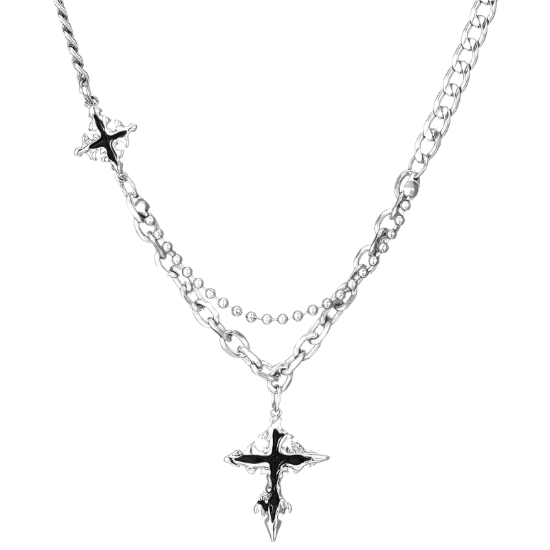 Black Cross Necklace
