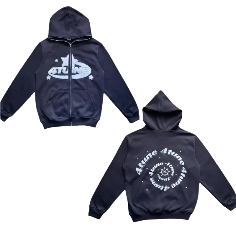 Star Letter Print Hoodie