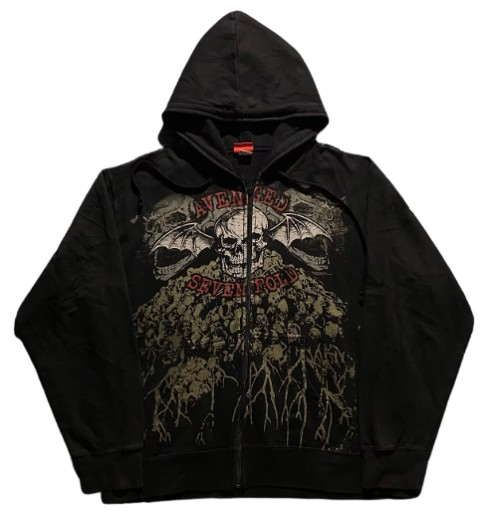 Skull Pattern Zipper Hoodie