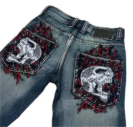 Fire Skull Jeans