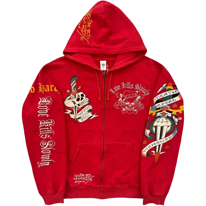 Red Ed Hardy Hoodie